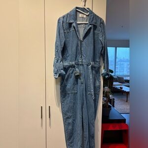 Reformation denim jumpsuit